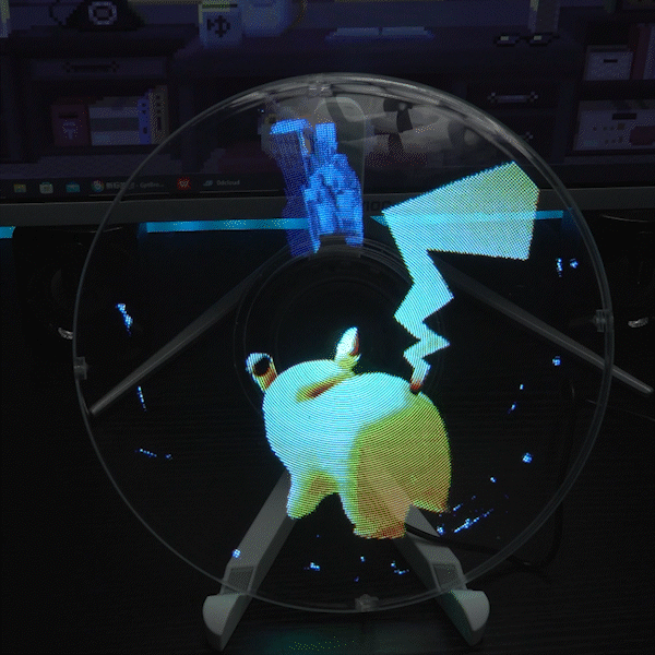 Naked Eye 3D Holographic Image Projector Desktop Holographic Video LED Lamp Fan Display