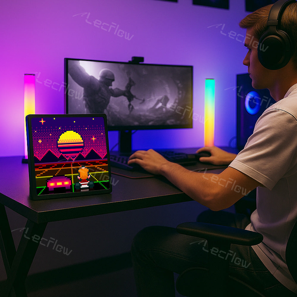 Smart Gaming Pixel Display LED Matrix Panel Custom Text Pattern & Animation Screen