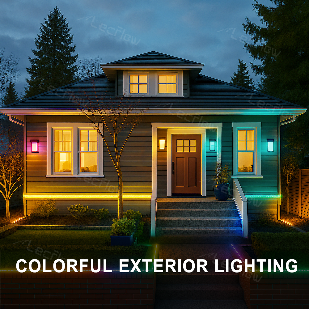 Smart RGBIC Wall Lights Outdoor & Yard Lighting