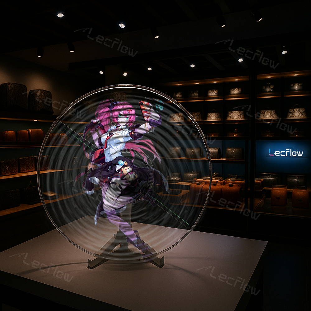 Naked Eye 3D Holographic Image Projector Desktop Holographic Video LED Lamp Fan Display