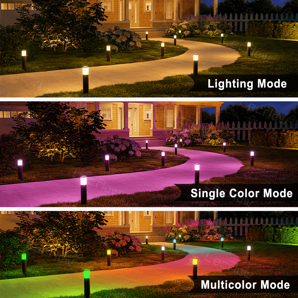 Smart Pathway Lights RGBICW LED Landscape Light for Outdoor Yard/Garden/Walkway