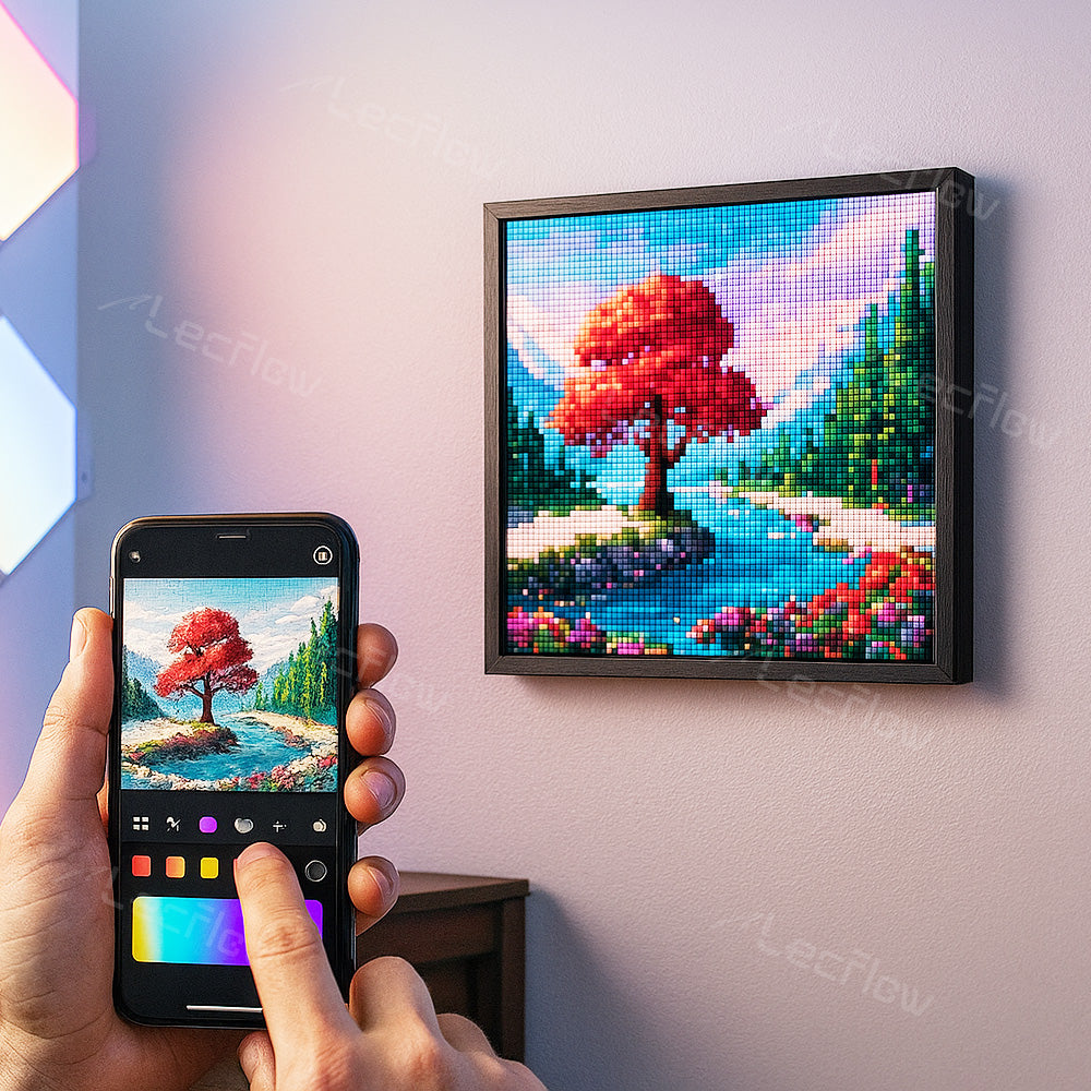Smart Gaming Pixel Display LED Matrix Panel Custom Text Pattern & Animation Screen