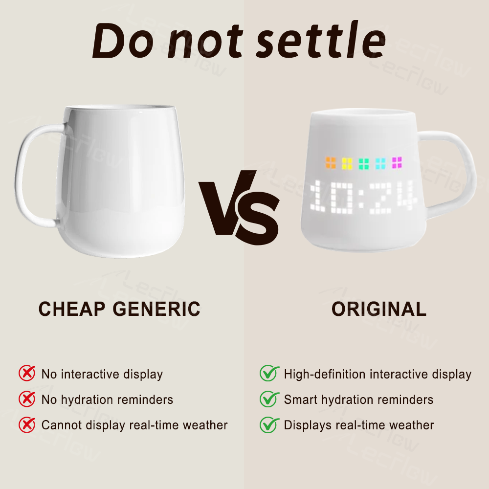Smart DIY Mug with Pixel Display AI-Enhanced Screen Cup for Customizable Patterns & Animation