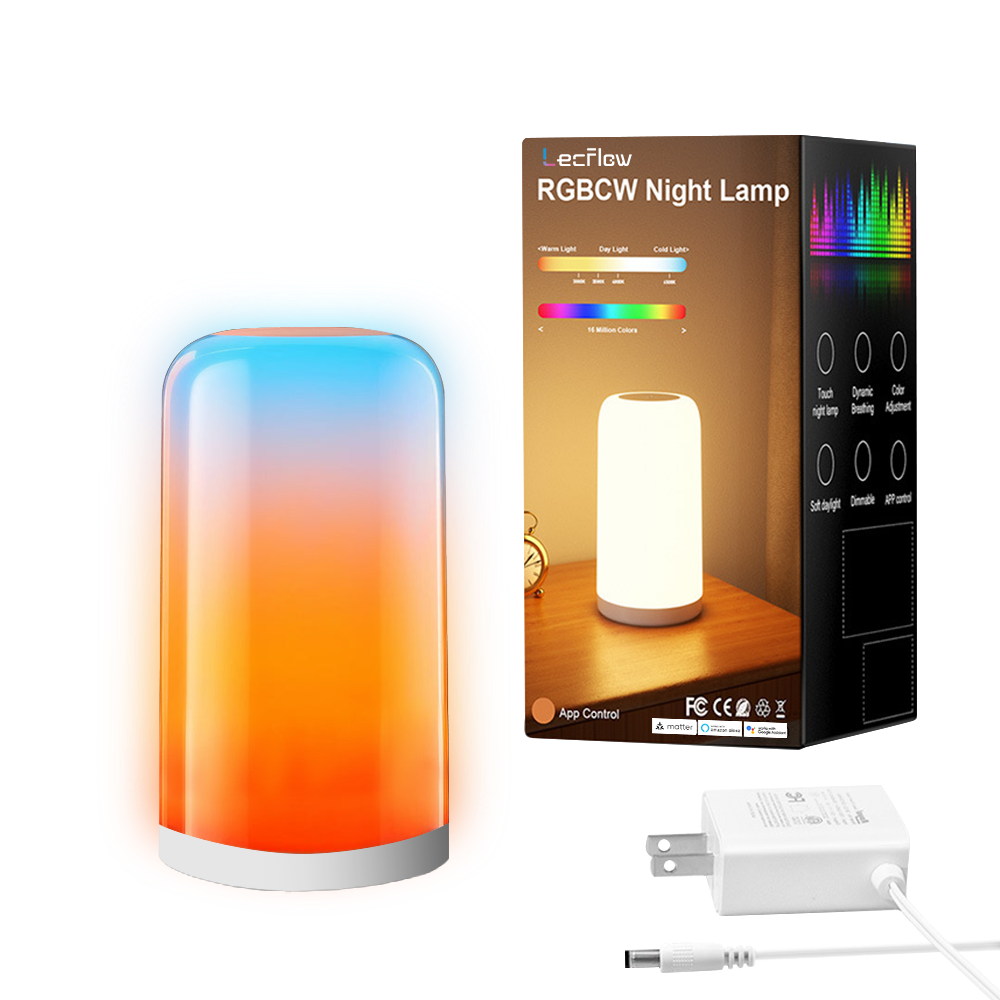 RGBCW Touch Table Lamp Nightstand Lamps Decoration Bedside Lamp for Home/Office/Dorm Decor