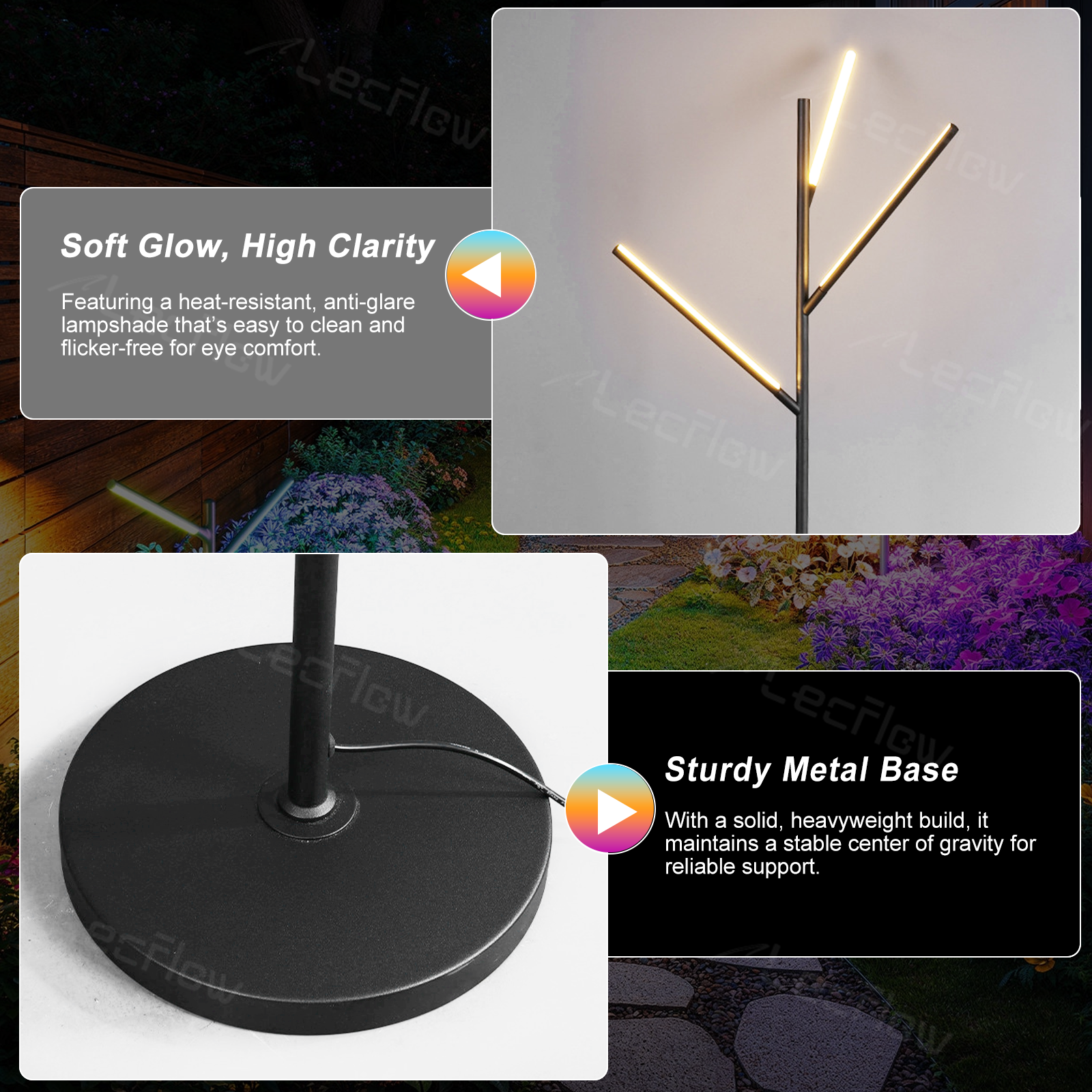 Smart RGBICWW Floor Light LED Tree Branches Decorative Lamps for Bedroom/Living Room