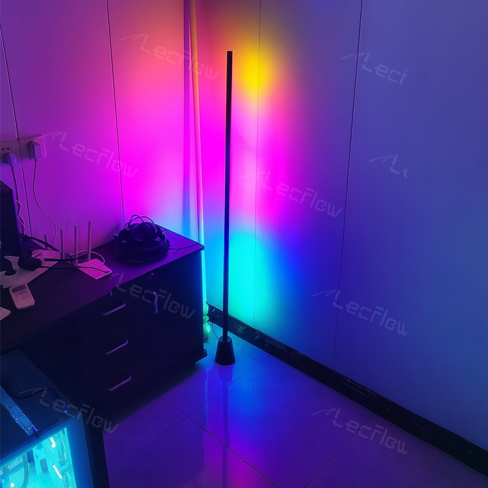 Indoor Smart Corner Floor Lamp RGBICW LED Standing Light for Living Room/Bedroom