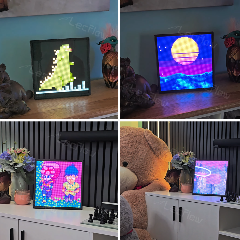 Smart Gaming Pixel Display LED Matrix Panel Custom Text Pattern & Animation Screen