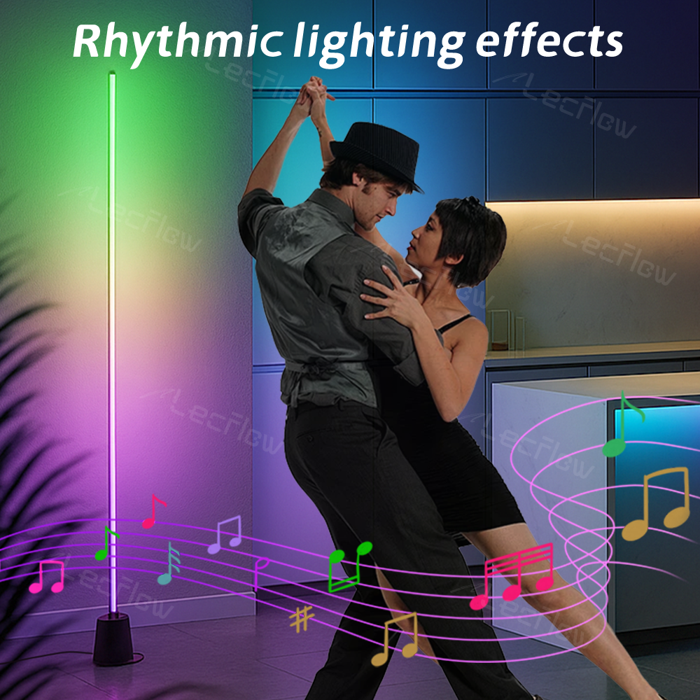 Indoor Smart Corner Floor Lamp RGBICW LED Standing Light for Living Room/Bedroom