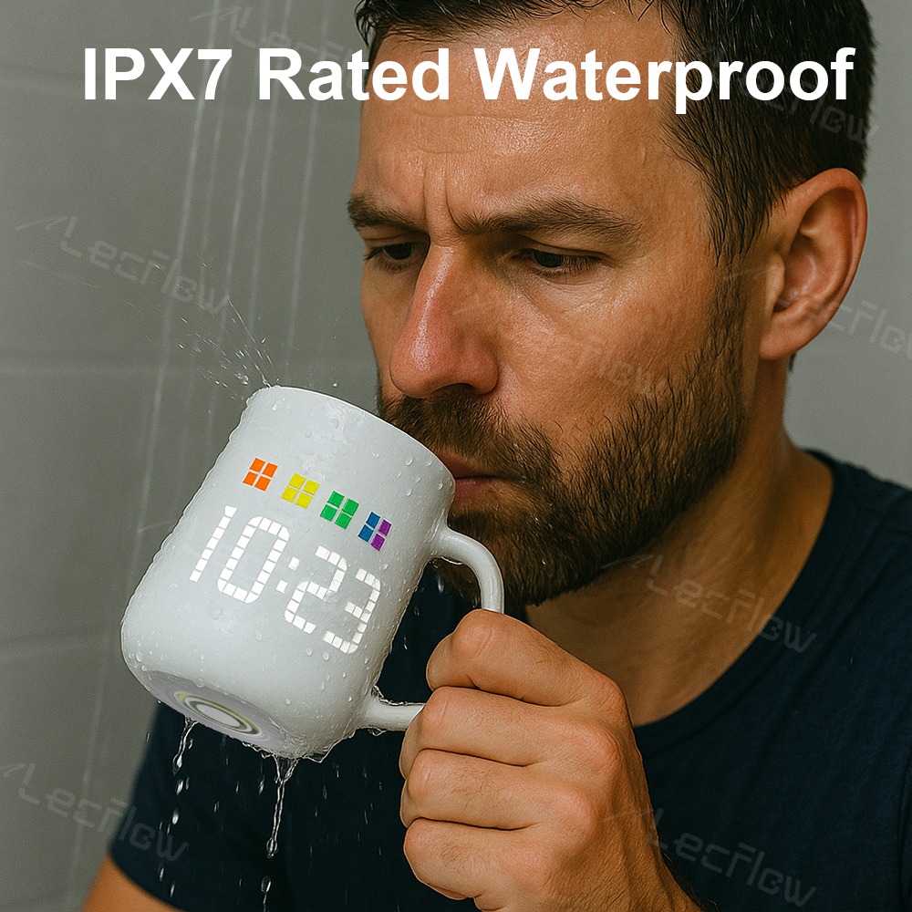 Smart DIY Mug with Pixel Display AI-Enhanced Screen Cup for Customizable Patterns & Animation