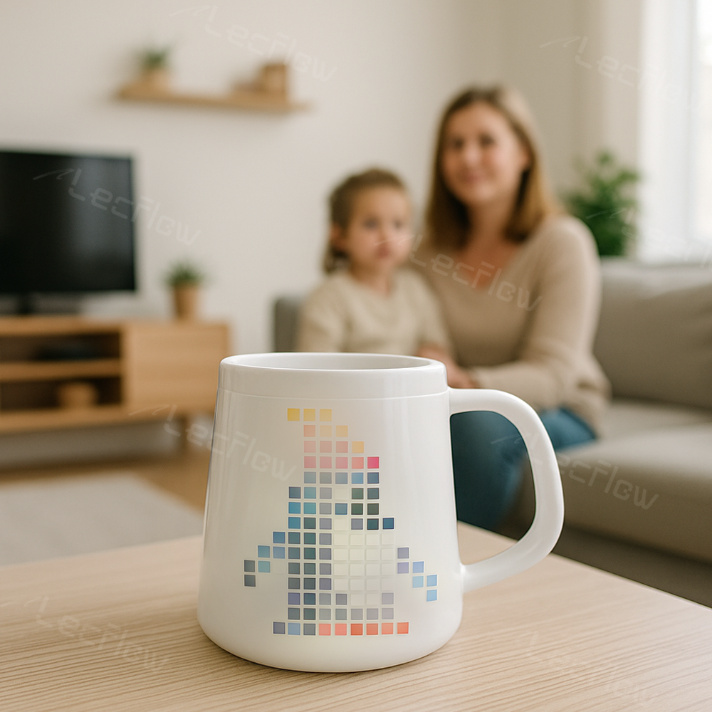 Smart DIY Mug with Pixel Display AI-Enhanced Screen Cup for Customizable Patterns & Animation
