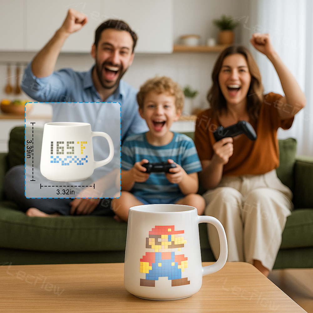 Smart DIY Mug with Pixel Display AI-Enhanced Screen Cup for Customizable Patterns & Animation