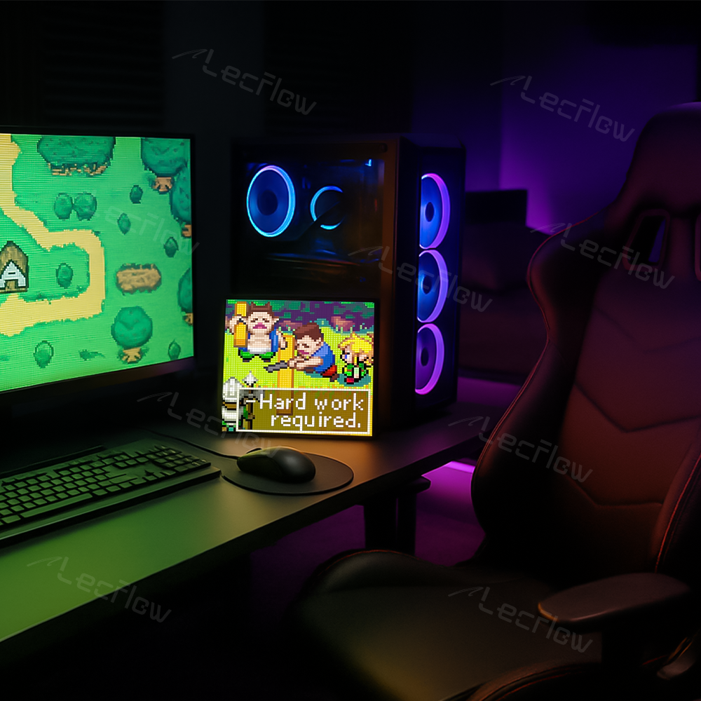 Smart Gaming Pixel Display LED Matrix Panel Custom Text Pattern & Animation Screen
