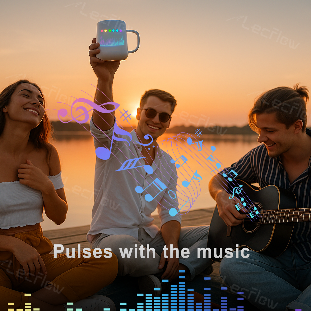 Smart DIY Mug with Pixel Display AI-Enhanced Screen Cup for Customizable Patterns & Animation
