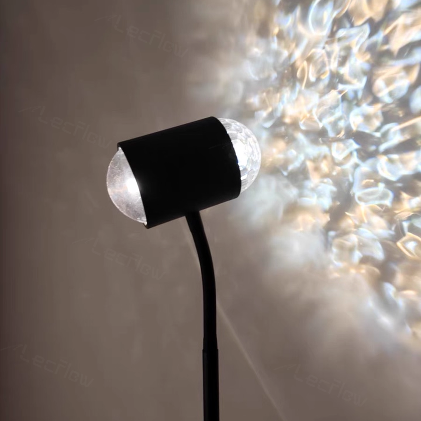 Sunset Projection Lamp Double-Sided LED Floor Light Water Ripple Effect Corner Light for Bedroom/Living Room/Dining Room