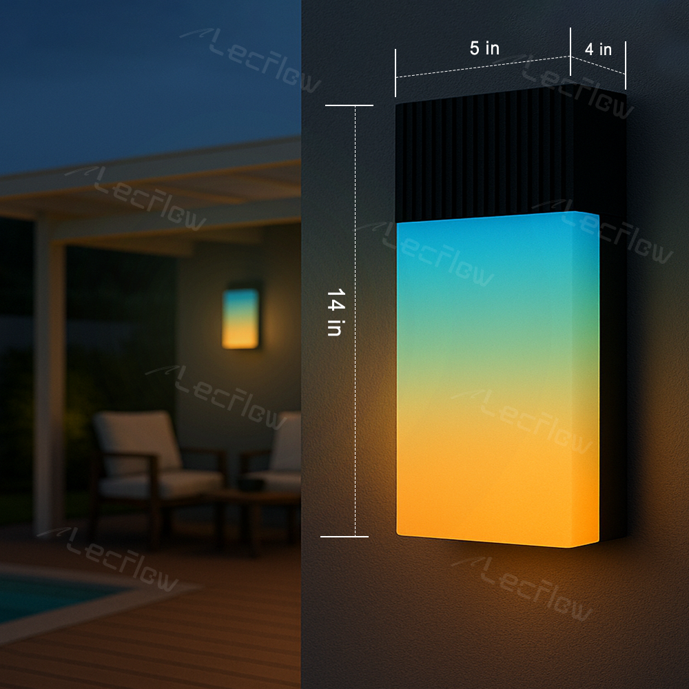 Smart RGBIC Wall Lights Outdoor & Yard Lighting