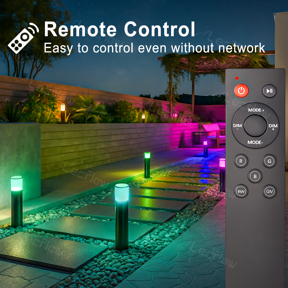 Smart Pathway Lights RGBICW LED Landscape Light for Outdoor Yard/Garden/Walkway