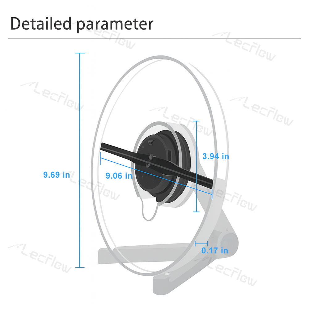 Naked Eye 3D Holographic Image Projector Desktop Holographic Video LED Lamp Fan Display