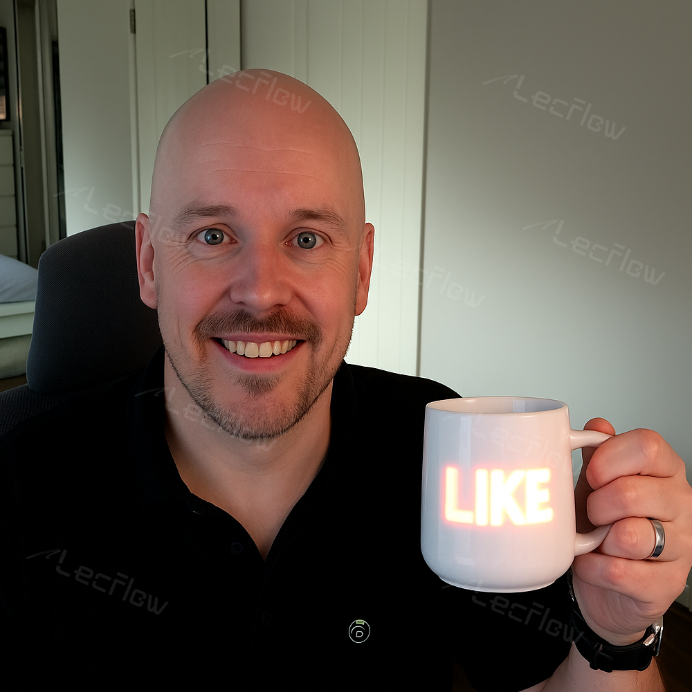 Smart DIY Mug with Pixel Display AI-Enhanced Screen Cup for Customizable Patterns & Animation