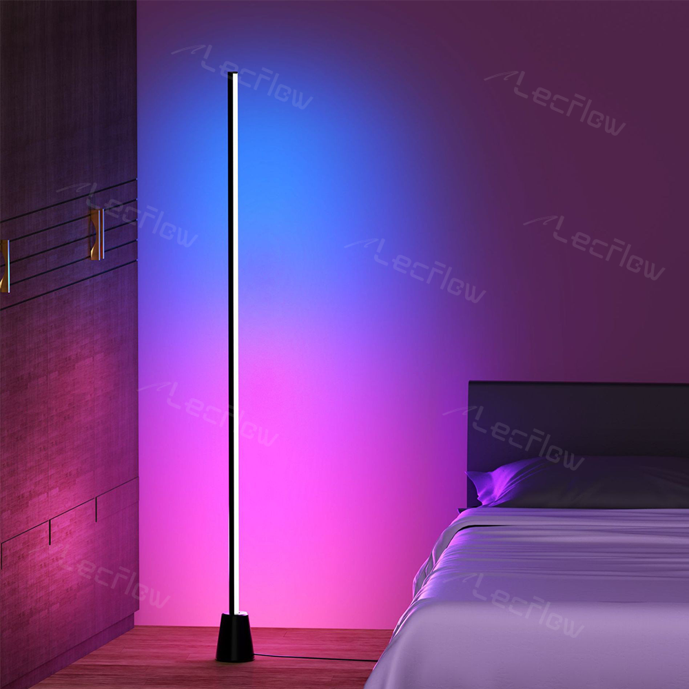 Indoor Smart Corner Floor Lamp RGBICW LED Standing Light for Living Room/Bedroom