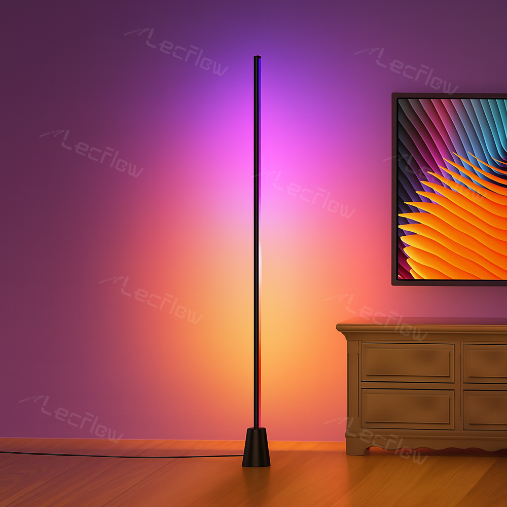 Indoor Smart Corner Floor Lamp RGBICW LED Standing Light for Living Room/Bedroom