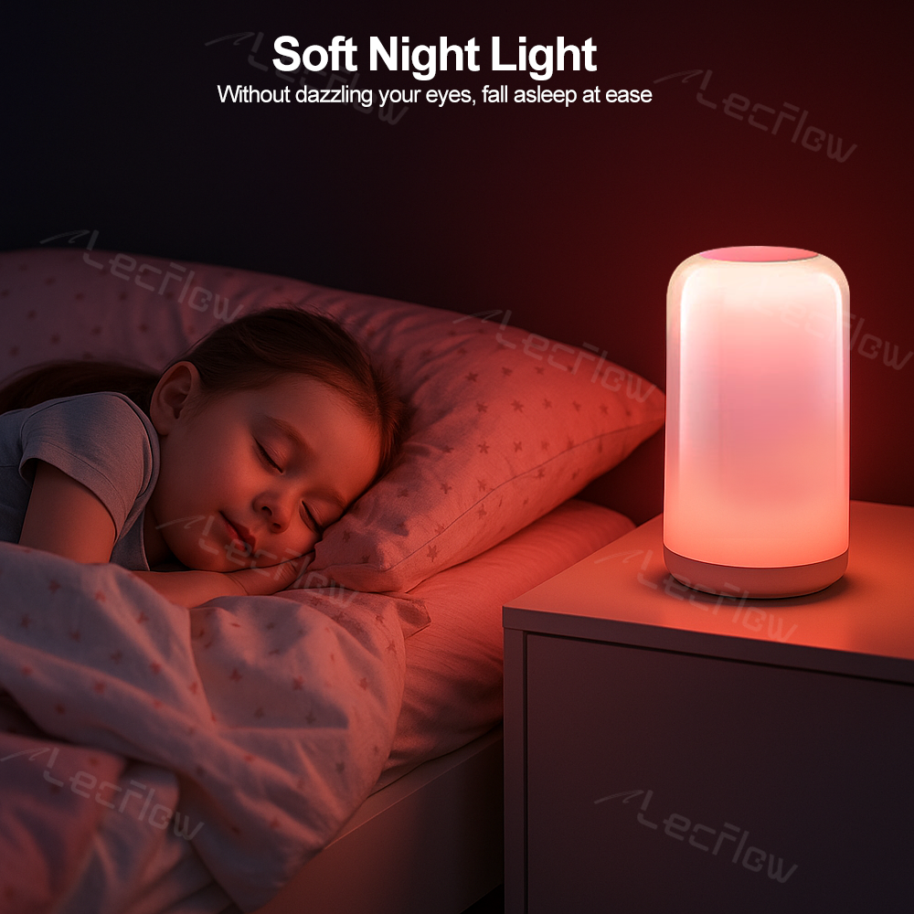 RGBCW Touch Table Lamp Nightstand Lamps Decoration Bedside Lamp for Home/Office/Dorm Decor
