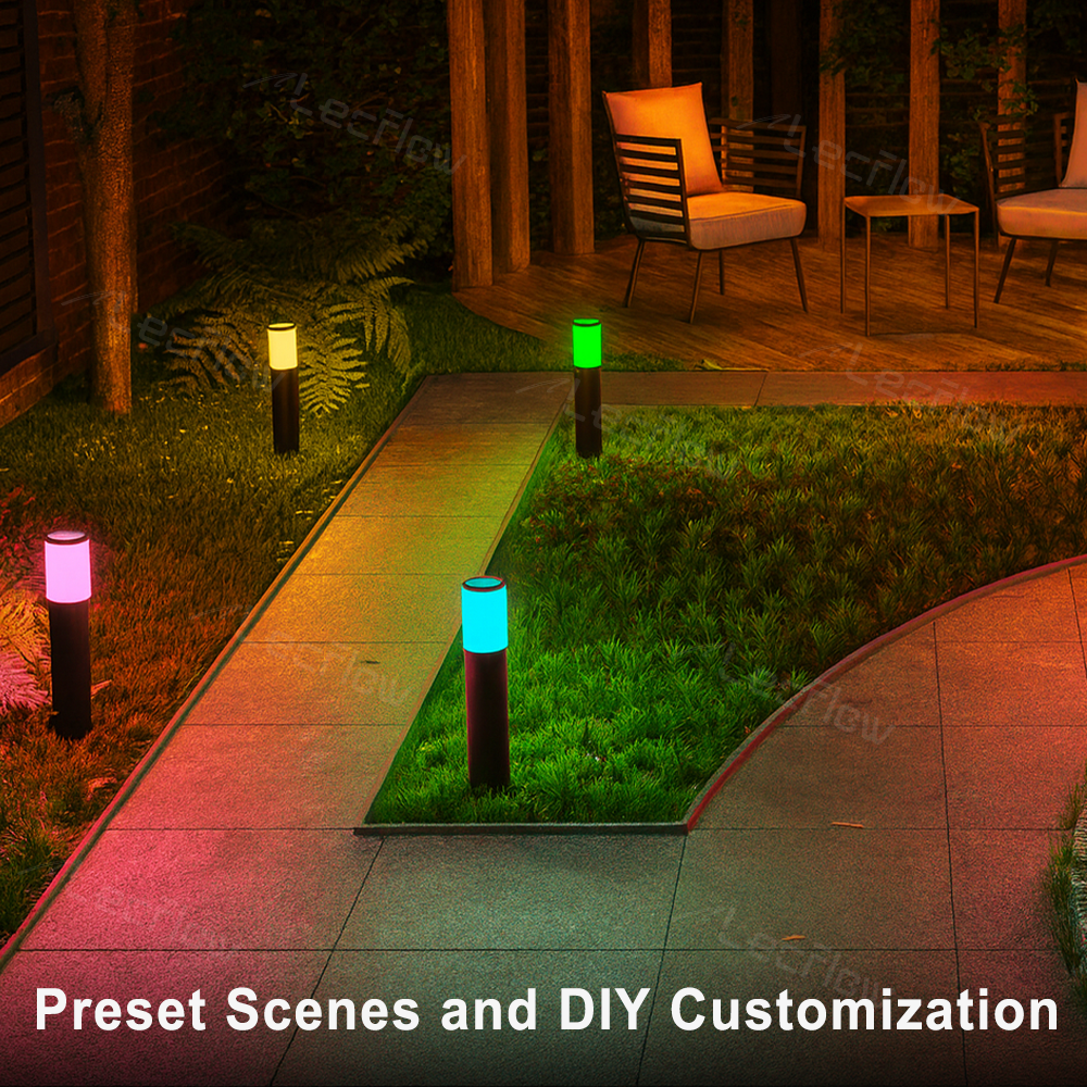 Smart Pathway Lights RGBICW LED Landscape Light for Outdoor Yard/Garden/Walkway