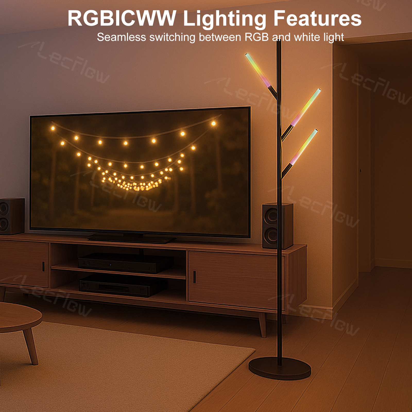 Smart RGBICWW Floor Light LED Tree Branches Decorative Lamps for Bedroom/Living Room