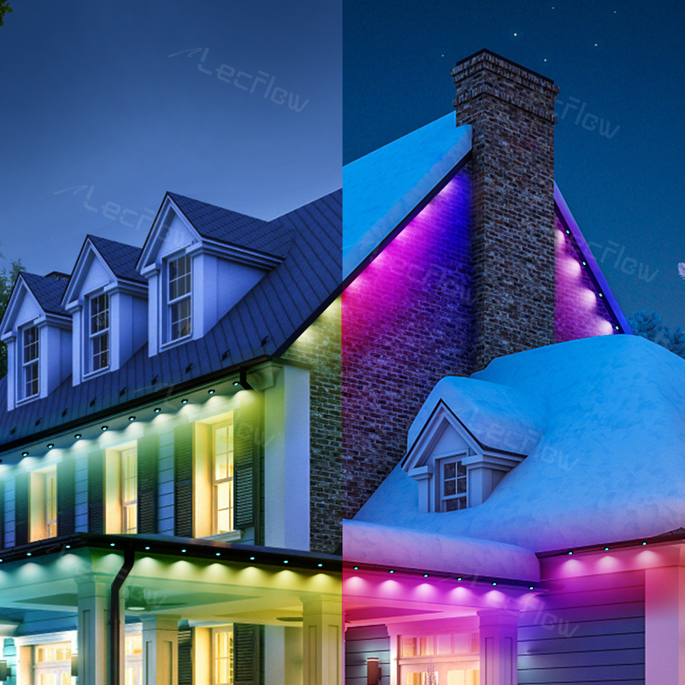 Lecflow Outdoor Dot String Lights Smart RGBIC Lights