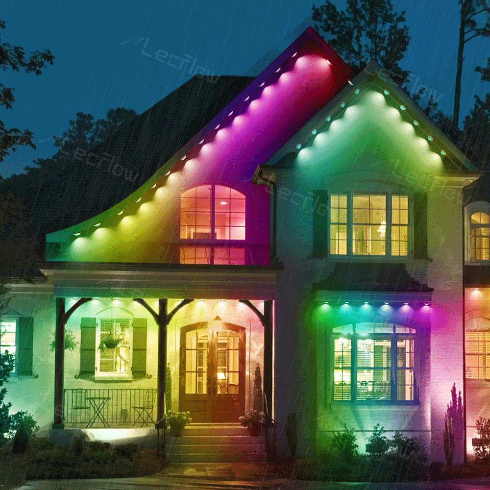 Lecflow Outdoor Dot String Lights Smart RGBIC Lights