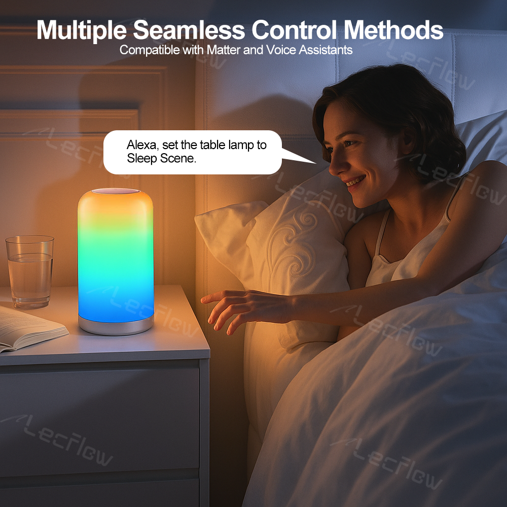 RGBCW Touch Table Lamp Nightstand Lamps Decoration Bedside Lamp for Home/Office/Dorm Decor