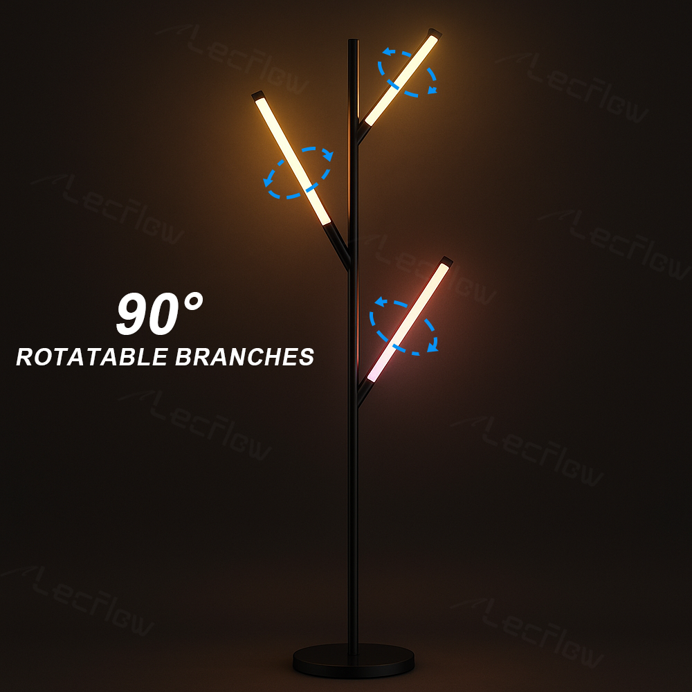 Smart RGBICWW Floor Light LED Tree Branches Decorative Lamps for Bedroom/Living Room