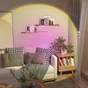 Adjustable Sunset Projector Light Double-sided LED Floor Lamp for Living Room/Bedroom Decor