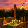 Outdoor Clear Bulb String Lights RGBICW Color Changing LED Patio Lights for Backyard/Balcony