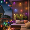 Outdoor Clear Bulb String Lights RGBICW Color Changing LED Patio Lights for Backyard/Balcony