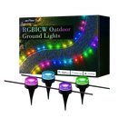 RGBICW Outdoor Pathway Lights Waterproof 100LM Ground Landscape Lighting for Garden/Lawn/Yard