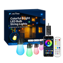 Smart LED Outdoor Bulb String Lights RGBIC Weatherproof Yard Lights
