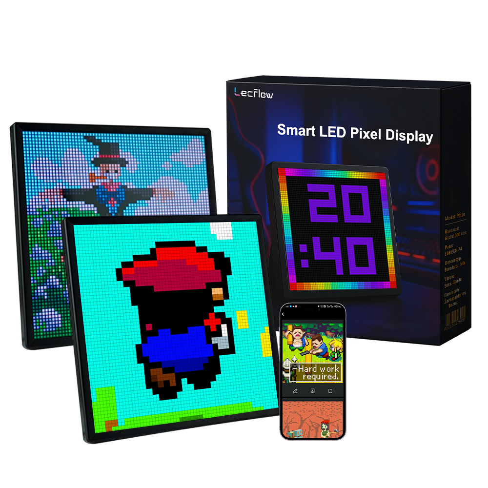 Smart Gaming Pixel Display LED Matrix Panel Custom Text Pattern & Animation Screen