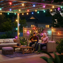 Outdoor Clear Bulb String Lights RGBICW Color Changing LED Patio Lights for Backyard/Balcony