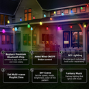 Smart LED Outdoor Bulb String Lights RGBIC Weatherproof Yard Lights