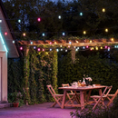 Outdoor Clear Bulb String Lights RGBICW Color Changing LED Patio Lights for Backyard/Balcony