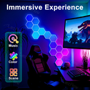 RGBIC Hexagon Light Panels LED Gaming Wall Lights DIY Geometry for Gaming Room/Living Room/Bedroom Decor