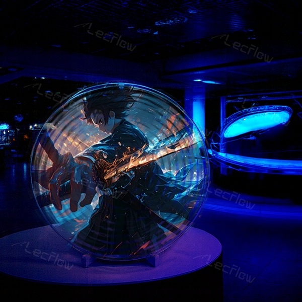 Naked Eye 3D Holographic Image Projector Desktop Holographic Video LED Lamp Fan Display