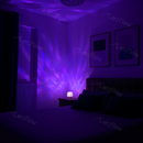 Smart Table Lamp 2-in-1 Ripple Projection Light+Night Light Bluetooth White Noise Machine with Speaker for Bedroom/Kids’ Room