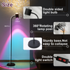 Sunset Projection Lamp Double-Sided LED Floor Light Water Ripple Effect Corner Light for Bedroom/Living Room/Dining Room