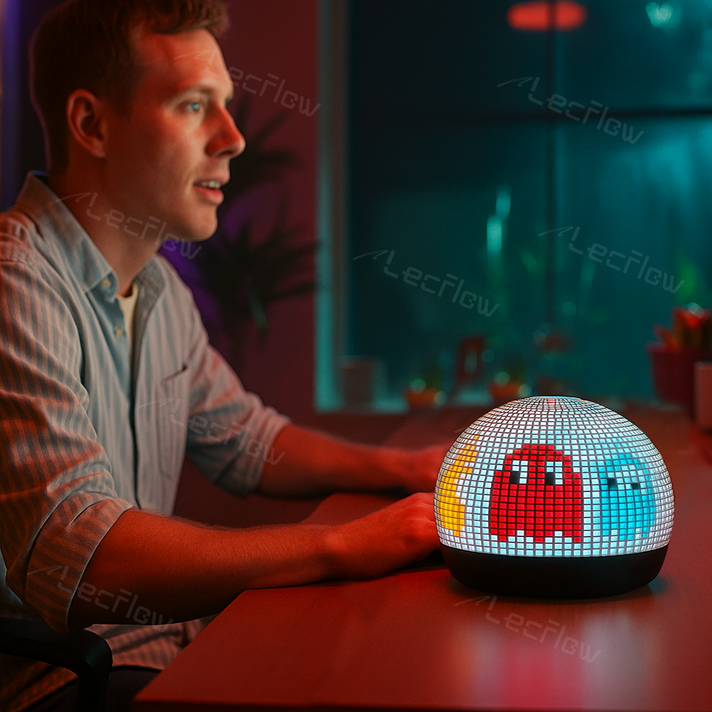 Mini Las Vegas Sphere Emotional Glowbot AI-Powered Desktop Companion Light
