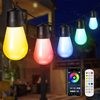 Smart LED Outdoor Bulb String Lights RGBIC Weatherproof Yard Lights