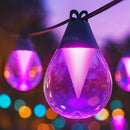 Outdoor Clear Bulb String Lights RGBICW Color Changing LED Patio Lights for Backyard/Balcony