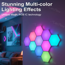 RGBIC Hexagon Light Panels LED Gaming Wall Lights DIY Geometry for Gaming Room/Living Room/Bedroom Decor