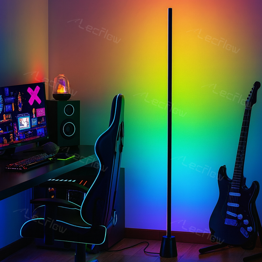 Indoor Smart Corner Floor Lamp RGBICW LED Standing Light for Living Room/Bedroom