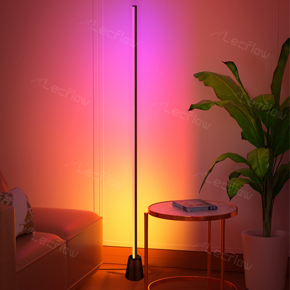 Indoor Smart Corner Floor Lamp RGBICW LED Standing Light for Living Room/Bedroom